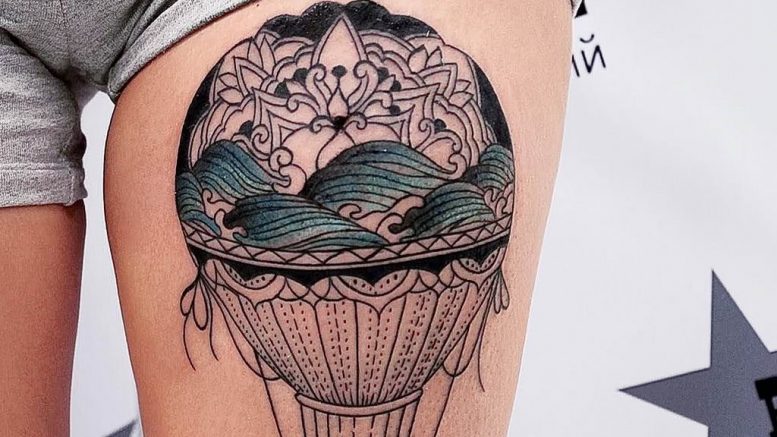 фото тату воздушный шар 22.12.2018 №546 - photo tattoo balloon - tattoo-photo.ru