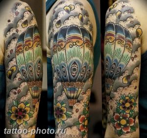 фото тату воздушный шар 22.12.2018 №555 - photo tattoo balloon - tattoo-photo.ru