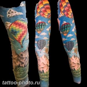 фото тату воздушный шар 22.12.2018 №568 - photo tattoo balloon - tattoo-photo.ru