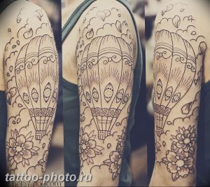 фото тату воздушный шар 22.12.2018 №569 - photo tattoo balloon - tattoo-photo.ru