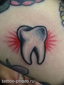 фото тату зуб 23.12.2018 №014 - photo tattoo tooth - tattoo-photo.ru