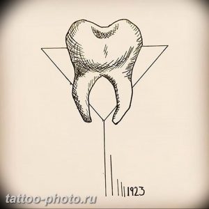 фото тату зуб 23.12.2018 №035 - photo tattoo tooth - tattoo-photo.ru