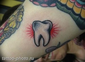 фото тату зуб 23.12.2018 №072 - photo tattoo tooth - tattoo-photo.ru