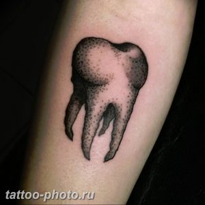 фото тату зуб 23.12.2018 №080 - photo tattoo tooth - tattoo-photo.ru