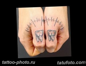 фото тату зуб 23.12.2018 №084 - photo tattoo tooth - tattoo-photo.ru
