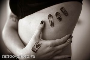 фото тату зуб 23.12.2018 №134 - photo tattoo tooth - tattoo-photo.ru