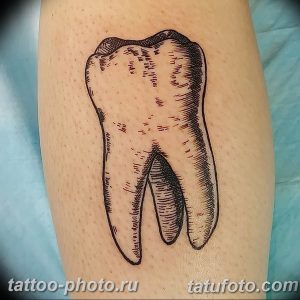 фото тату зуб 23.12.2018 №165 - photo tattoo tooth - tattoo-photo.ru