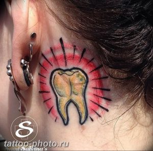 фото тату зуб 23.12.2018 №193 - photo tattoo tooth - tattoo-photo.ru