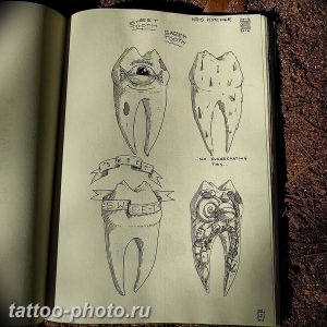 фото тату зуб 23.12.2018 №205 - photo tattoo tooth - tattoo-photo.ru