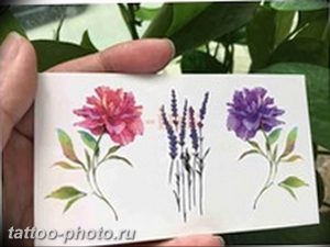 фото тату лаванда 24.12.2018 №006 - photo tattoo lavender - tattoo-photo.ru