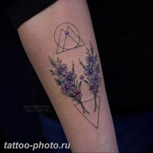 фото тату лаванда 24.12.2018 №019 - photo tattoo lavender - tattoo-photo.ru