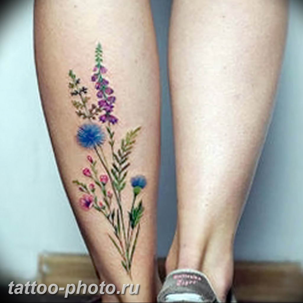фото тату лаванда 24.12.2018 №022 - photo tattoo lavender - tattoo-photo.ru