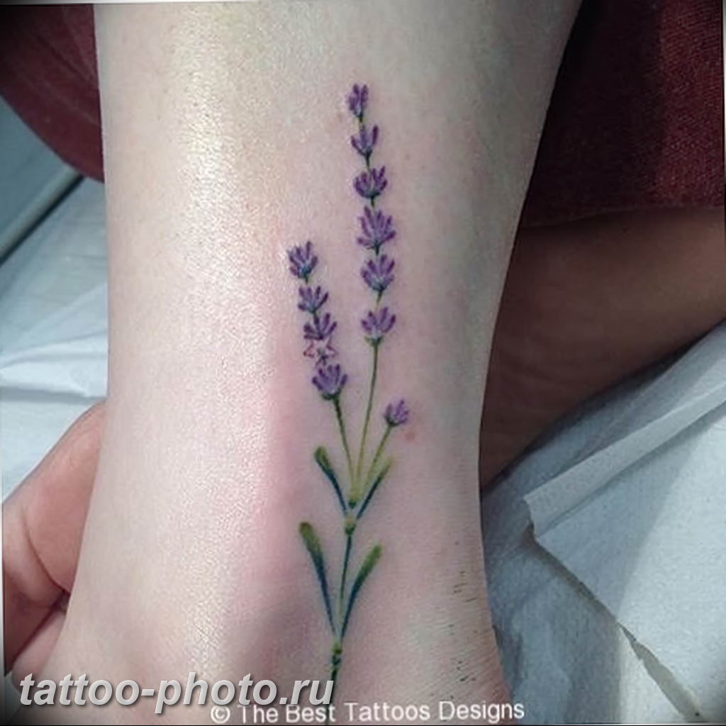 фото тату лаванда 24.12.2018 №023 - photo tattoo lavender - tattoo-photo.ru