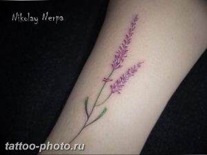 фото тату лаванда 24.12.2018 №024 - photo tattoo lavender - tattoo-photo.ru