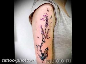 фото тату лаванда 24.12.2018 №030 - photo tattoo lavender - tattoo-photo.ru