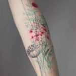 фото тату лаванда 24.12.2018 №033 - photo tattoo lavender - tattoo-photo.ru