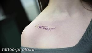 фото тату лаванда 24.12.2018 №074 - photo tattoo lavender - tattoo-photo.ru