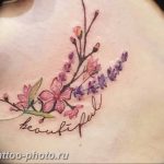 фото тату лаванда 24.12.2018 №080 - photo tattoo lavender - tattoo-photo.ru