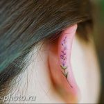 фото тату лаванда 24.12.2018 №081 - photo tattoo lavender - tattoo-photo.ru