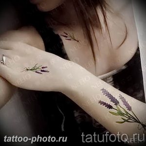 фото тату лаванда 24.12.2018 №086 - photo tattoo lavender - tattoo-photo.ru
