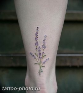 фото тату лаванда 24.12.2018 №091 - photo tattoo lavender - tattoo-photo.ru