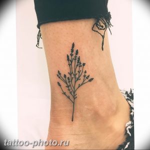 фото тату лаванда 24.12.2018 №097 - photo tattoo lavender - tattoo-photo.ru