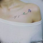 фото тату лаванда 24.12.2018 №104 - photo tattoo lavender - tattoo-photo.ru