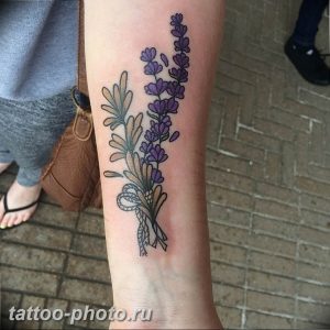 фото тату лаванда 24.12.2018 №110 - photo tattoo lavender - tattoo-photo.ru