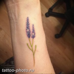 фото тату лаванда 24.12.2018 №120 - photo tattoo lavender - tattoo-photo.ru