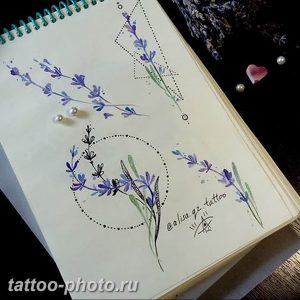 фото тату лаванда 24.12.2018 №126 - photo tattoo lavender - tattoo-photo.ru