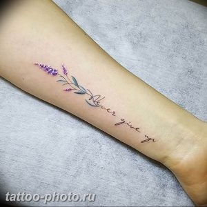 фото тату лаванда 24.12.2018 №128 - photo tattoo lavender - tattoo-photo.ru