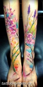 фото тату лаванда 24.12.2018 №136 - photo tattoo lavender - tattoo-photo.ru