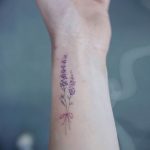 фото тату лаванда 24.12.2018 №142 - photo tattoo lavender - tattoo-photo.ru