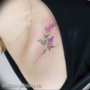 фото тату лаванда 24.12.2018 №150 - photo tattoo lavender - tattoo-photo.ru