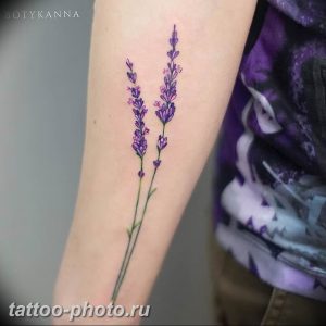 фото тату лаванда 24.12.2018 №160 - photo tattoo lavender - tattoo-photo.ru