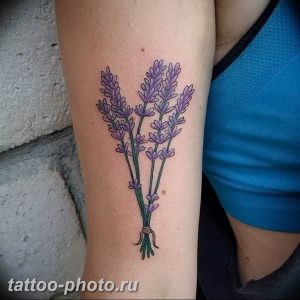 фото тату лаванда 24.12.2018 №167 - photo tattoo lavender - tattoo-photo.ru