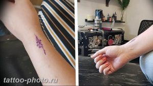 фото тату лаванда 24.12.2018 №171 - photo tattoo lavender - tattoo-photo.ru