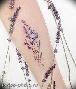 фото тату лаванда 24.12.2018 №180 - photo tattoo lavender - tattoo-photo.ru