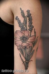 фото тату лаванда 24.12.2018 №194 - photo tattoo lavender - tattoo-photo.ru