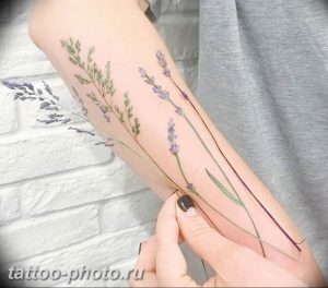 фото тату лаванда 24.12.2018 №198 - photo tattoo lavender - tattoo-photo.ru