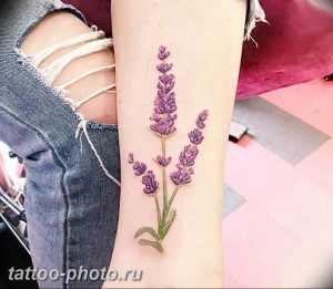 фото тату лаванда 24.12.2018 №199 - photo tattoo lavender - tattoo-photo.ru