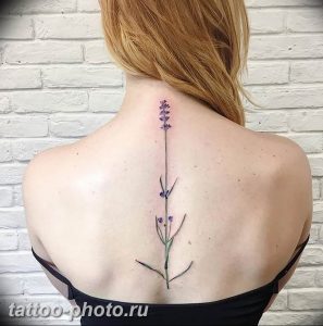 фото тату лаванда 24.12.2018 №200 - photo tattoo lavender - tattoo-photo.ru
