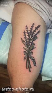фото тату лаванда 24.12.2018 №208 - photo tattoo lavender - tattoo-photo.ru
