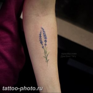 фото тату лаванда 24.12.2018 №214 - photo tattoo lavender - tattoo-photo.ru
