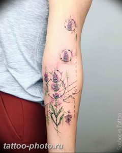 фото тату лаванда 24.12.2018 №234 - photo tattoo lavender - tattoo-photo.ru