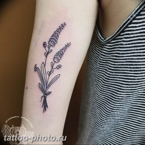 фото тату лаванда 24.12.2018 №262 - photo tattoo lavender - tattoo-photo.ru
