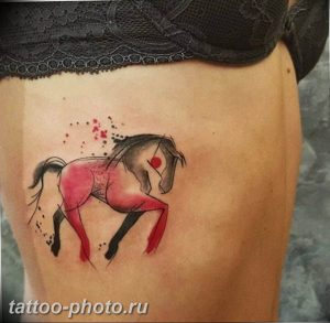 фото тату лошадь 24.12.2018 №098 - photo horse tattoo - tattoo-photo.ru
