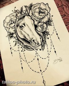 фото тату лошадь 24.12.2018 №554 - photo horse tattoo - tattoo-photo.ru