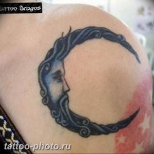 фото тату полумесяц 22.12.2018 №026 - crescent tattoo photo - tattoo-photo.ru