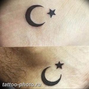 фото тату полумесяц 22.12.2018 №032 - crescent tattoo photo - tattoo-photo.ru